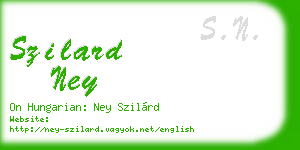 szilard ney business card